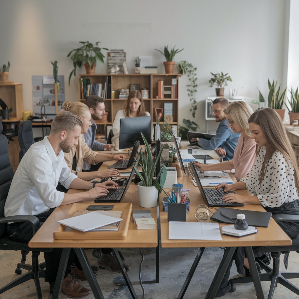 Marketer in einem modernen Büro