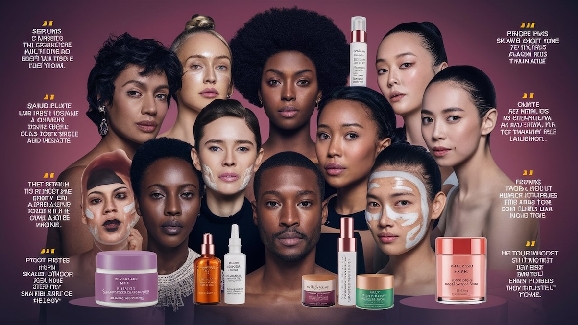 A striking image showcasing the latest skincare tips and trends from beauty experts